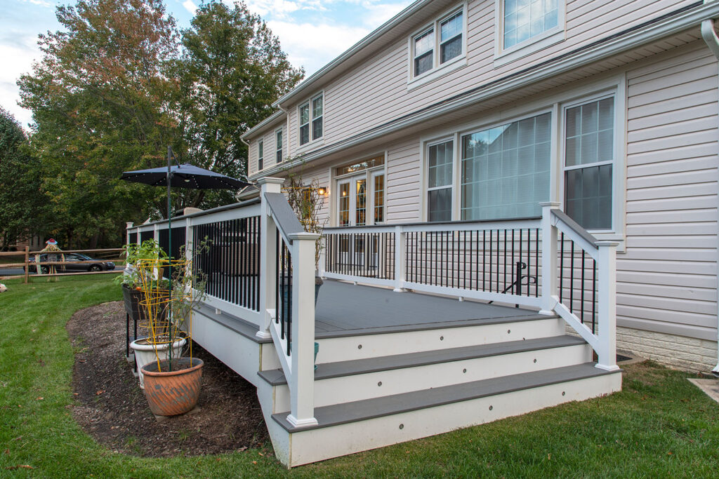 Deck with Stairway and Railing