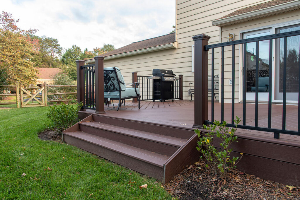Backyard Deck with Stairs