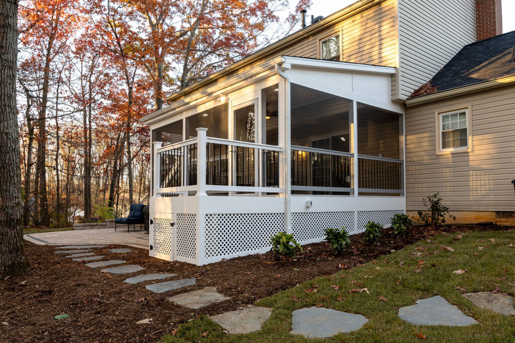 Walkway to Patio and Screened-in Porch