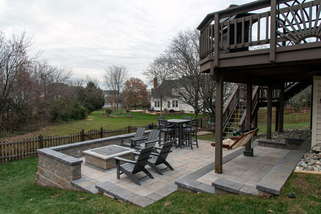 Stepping Patio, with Fire Pit