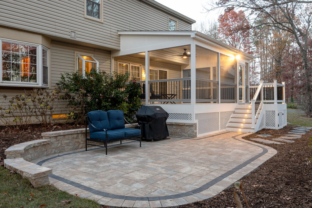 Patio with Walkway, Covered Porch